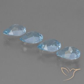 3.51 ct natürliche Himmerlblau Topas-Edelsteine, Birnenform, VVS-VS