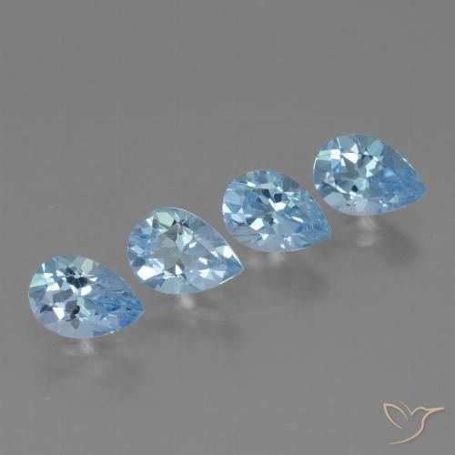 3.33ctw Natürlicher Himmerlblau Topas, Birnenform, VVS-VS