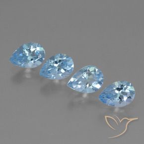 3.33 ct natürliche Himmerlblau Topas-Edelsteine, Birnenform, VVS-VS