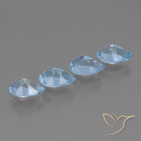 3.33 ct natürliche Himmerlblau Topas-Edelsteine, Birnenform, VVS-VS