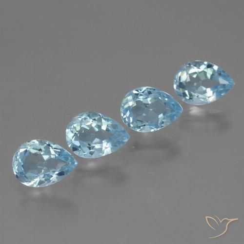 3.59ctw Natürlicher Himmerlblau Topas, Birnenform, VVS-VS