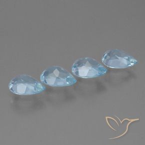 3.59 ct natürliche Himmerlblau Topas-Edelsteine, Birnenform, VVS-VS