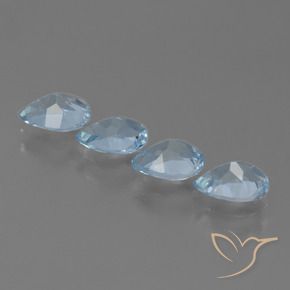 3.31 ct natürliche Himmerlblau Topas-Edelsteine, Birnenform, VVS-VS