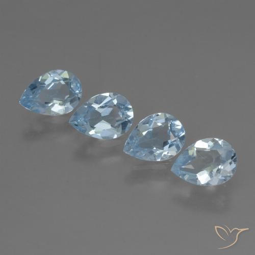 3.02ctw Natürlicher Himmerlblau Topas, Birnenform, VVS-VS