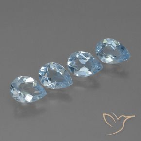 3.02 ct natürliche Himmerlblau Topas-Edelsteine, Birnenform, VVS-VS