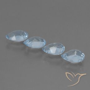 3.02 ct natürliche Himmerlblau Topas-Edelsteine, Birnenform, VVS-VS