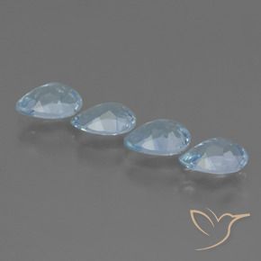 3.45 ct natürliche Himmerlblau Topas-Edelsteine, Birnenform, VVS-VS