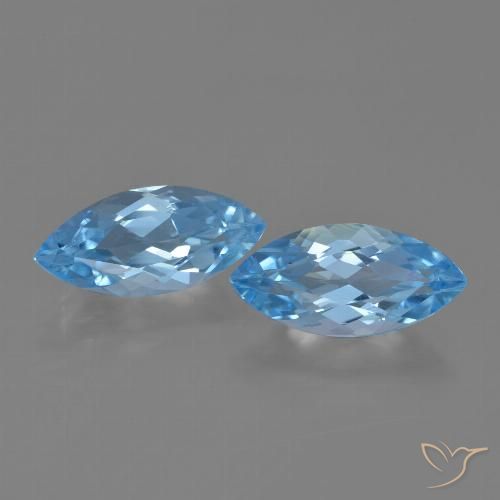 7.46ctw Natürlicher Swiss Blue Topas, Marquise, VVS-VS
