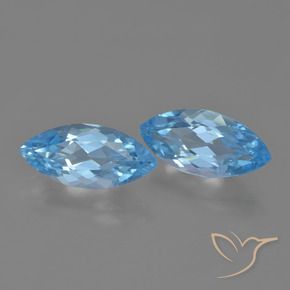 7.46 ct natürliche Swiss Blue Topas-Edelsteine, Marquise, VVS-VS