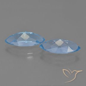 7.46 ct natürliche Swiss Blue Topas-Edelsteine, Marquise, VVS-VS