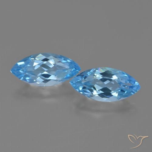 7.06ctw Natürlicher Swiss Blue Topas, Marquise, VVS