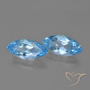 7.06 ct natürliche Swiss Blue Topas-Edelsteine, Marquise, VVS