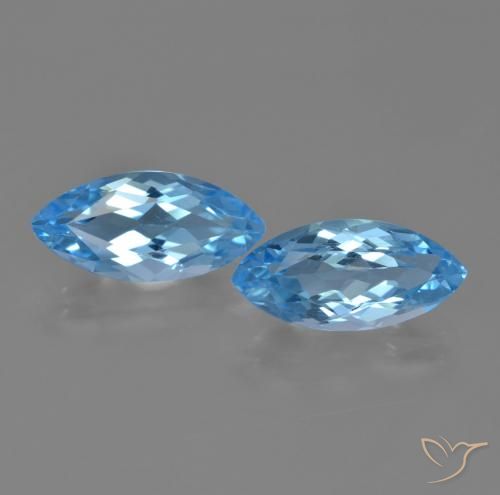 7.80ctw Natürlicher Swiss Blue Topas, Marquise, VVS-VS