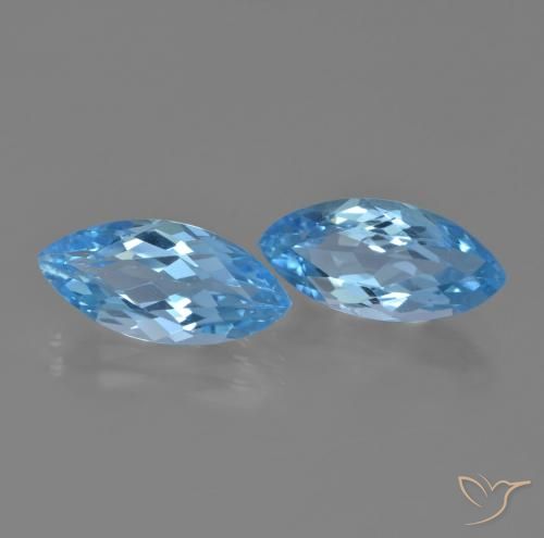 7.80 ct natürliche Swiss Blue Topas-Edelsteine, Marquise, VVS-VS