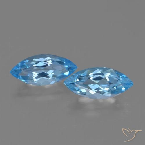 7.26ctw Natürlicher Swiss Blue Topas, Marquise, VVS