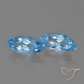 7.26 ct natürliche Swiss Blue Topas-Edelsteine, Marquise, VVS
