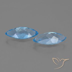 7.26 ct natürliche Swiss Blue Topas-Edelsteine, Marquise, VVS