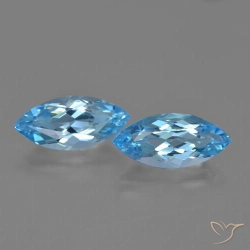 7.35ctw Natürlicher Swiss Blue Topas, Marquise, VVS
