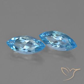 7.35 ct natürliche Swiss Blue Topas-Edelsteine, Marquise, VVS