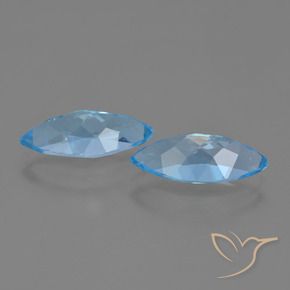 7.35 ct natürliche Swiss Blue Topas-Edelsteine, Marquise, VVS
