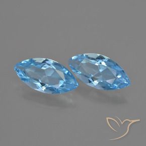 6.94 ct natürliche Swiss Blue Topas-Edelsteine, Marquise, VVS-VS