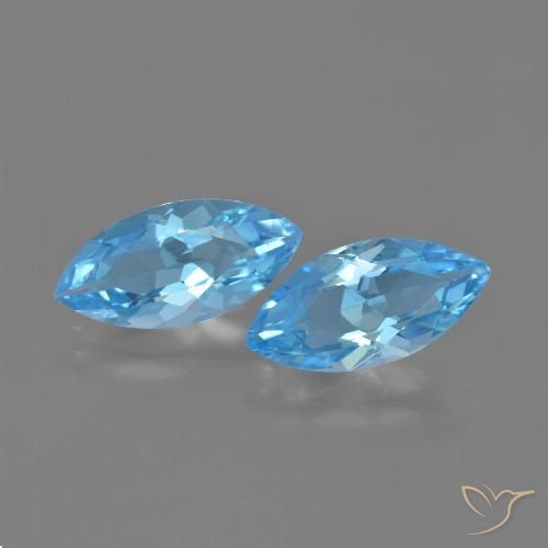 7.06ctw Natürlicher Swiss Blue Topas, Marquise, VVS-VS
