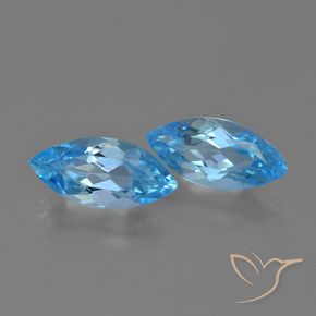 7.54 ct natürliche Swiss Blue Topas-Edelsteine, Marquise, VVS-VS