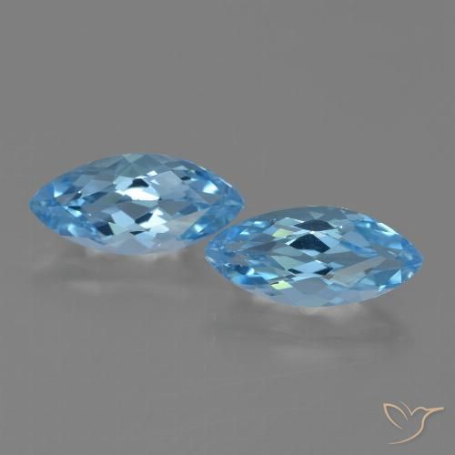 7.63ctw Natürlicher Swiss Blue Topas, Marquise, VVS-VS