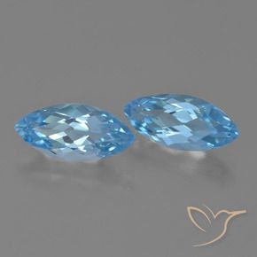 7.63 ct natürliche Swiss Blue Topas-Edelsteine, Marquise, VVS-VS