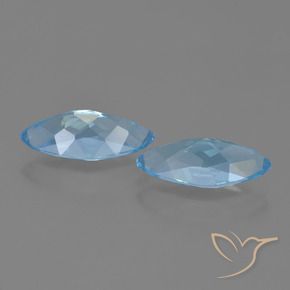7.63 ct natürliche Swiss Blue Topas-Edelsteine, Marquise, VVS-VS