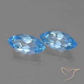 7.66 ct natürliche Swiss Blue Topas-Edelsteine, Marquise, VVS