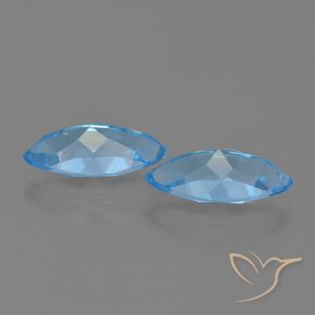 7.66 ct natürliche Swiss Blue Topas-Edelsteine, Marquise, VVS