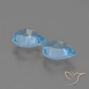 1.70 ct natürliche Swiss Blue Topas-Edelsteine, Birnenform, VS