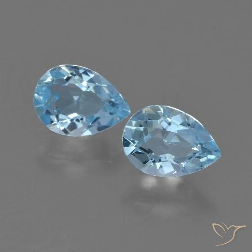 1.71ctw Natürlicher Himmerlblau Topas, Birnenform, VS
