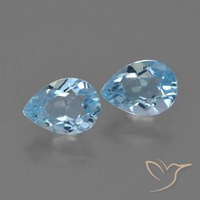 1.71 ct natürliche Himmerlblau Topas-Edelsteine, Birnenform, VS