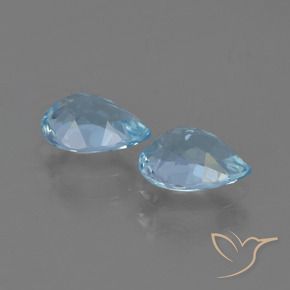 1.71 ct natürliche Himmerlblau Topas-Edelsteine, Birnenform, VS