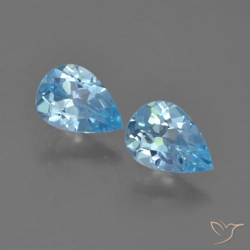 1.36ctw Natürlicher Himmerlblau Topas, Birnenform, VS