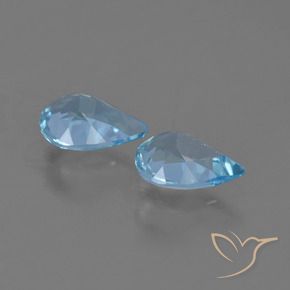 1.36 ct natürliche Himmerlblau Topas-Edelsteine, Birnenform, VS