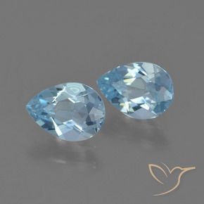 1.61 ct natürliche Himmerlblau Topas-Edelsteine, Birnenform, VS