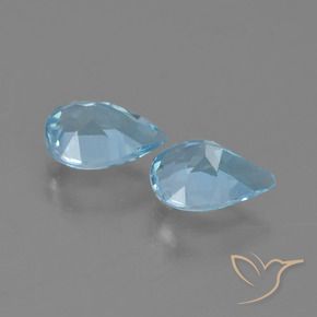 1.60 ct natürliche Himmerlblau Topas-Edelsteine, Birnenform, VS
