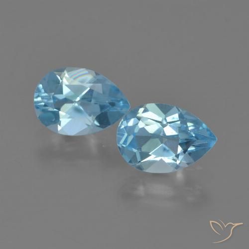 1.57ctw Natürlicher Himmerlblau Topas, Birnenform, VS
