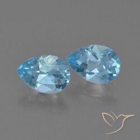 1.57 ct natürliche Himmerlblau Topas-Edelsteine, Birnenform, VS