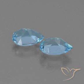 1.57 ct natürliche Himmerlblau Topas-Edelsteine, Birnenform, VS