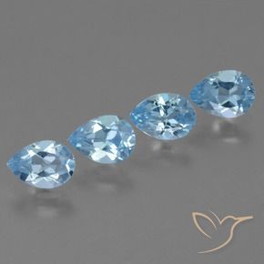3.15 ct natürliche Himmerlblau Topas-Edelsteine, Birnenform, VVS-VS