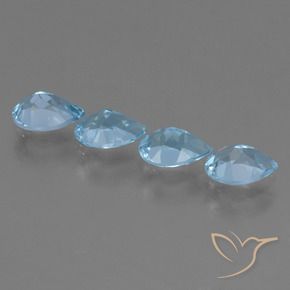 3.15 ct natürliche Himmerlblau Topas-Edelsteine, Birnenform, VVS-VS