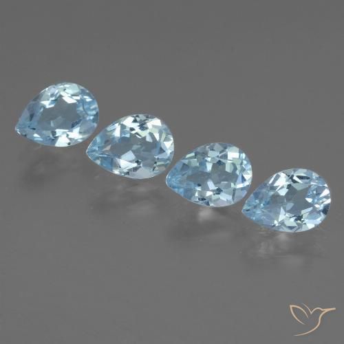 3.28ctw Natürlicher Himmerlblau Topas, Birnenform, VVS-VS