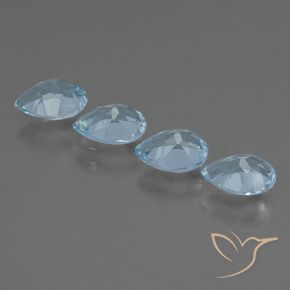 3.28 ct natürliche Himmerlblau Topas-Edelsteine, Birnenform, VVS-VS