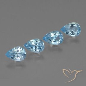 3.11 ct natürliche Himmerlblau Topas-Edelsteine, Birnenform, VVS-VS