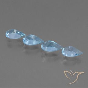 3.11 ct natürliche Himmerlblau Topas-Edelsteine, Birnenform, VVS-VS