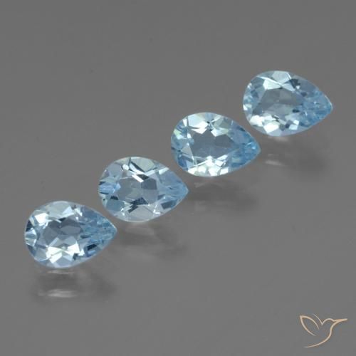 3.12 ct natürliche Himmerlblau Topas-Edelsteine, Birnenform, VVS-VS